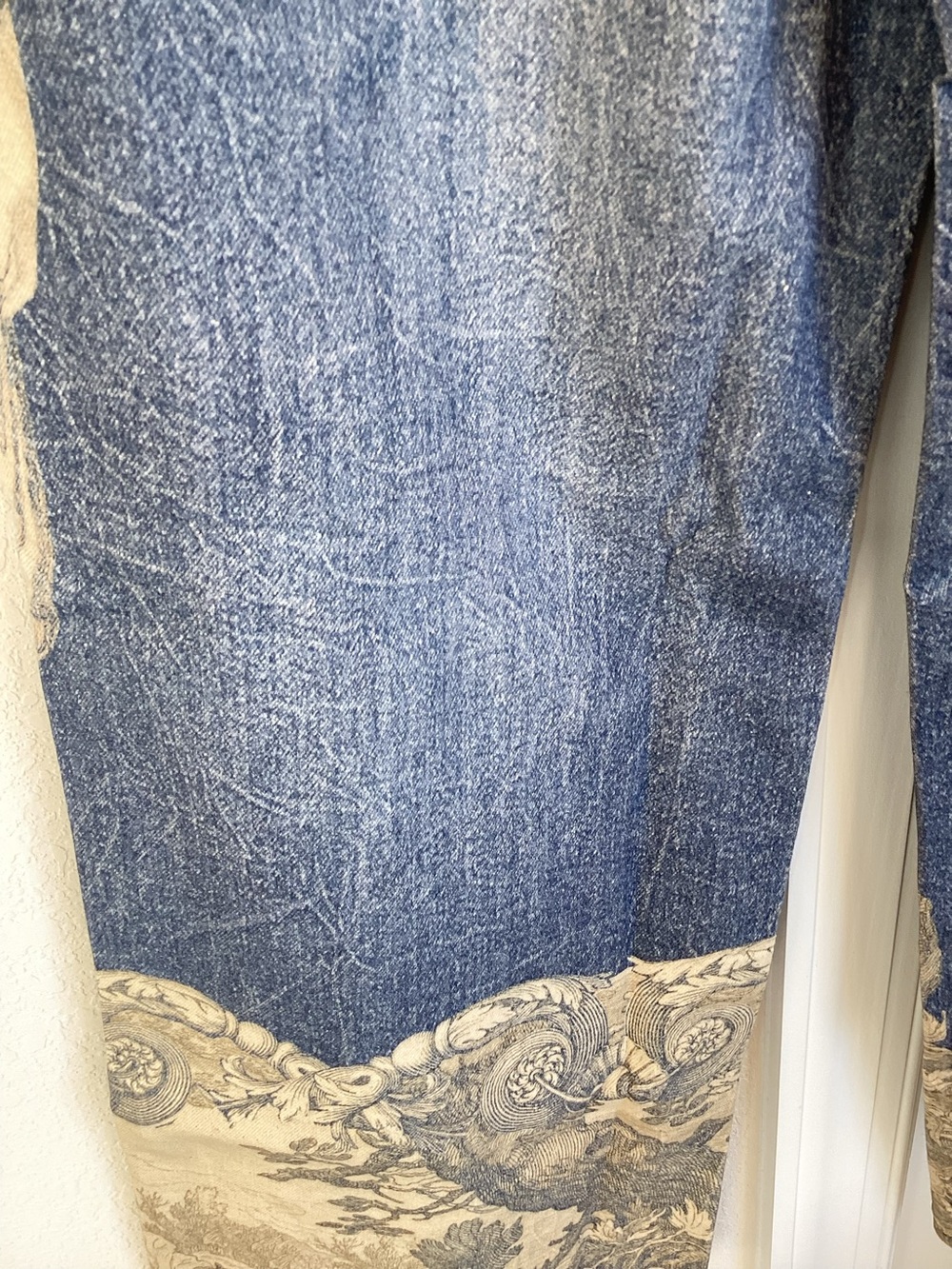 Anthropologie Low Rise Wide Leg Jeans Pilcro New 27 Zbo Roman Lion Unicorn Art - Picture 8 of 15